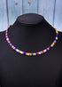 Boho Necklace, Tila Bead Choker, Color of Life